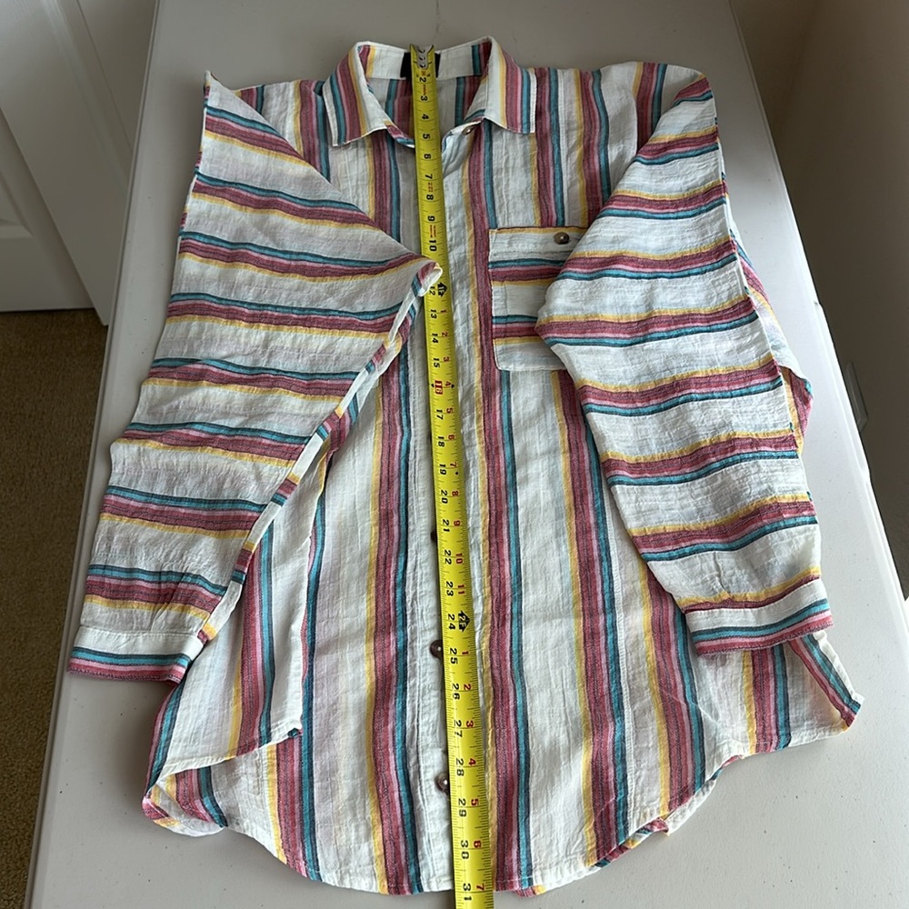 99% Cotton BDG Multicolor Striped women’s Shirt Size S/P - Picture 9 of 13